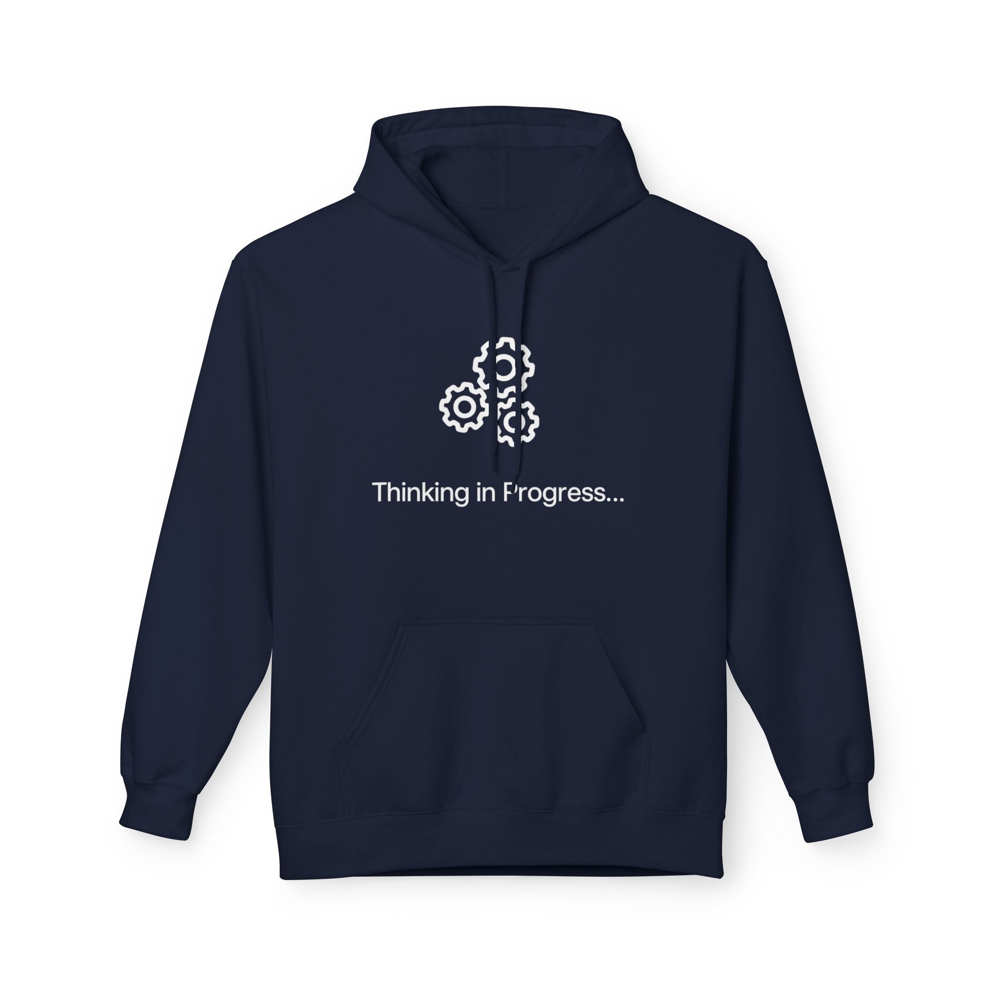 Professional Overthinker Hoodie – "Thinking in Progress" Graphic Pullover