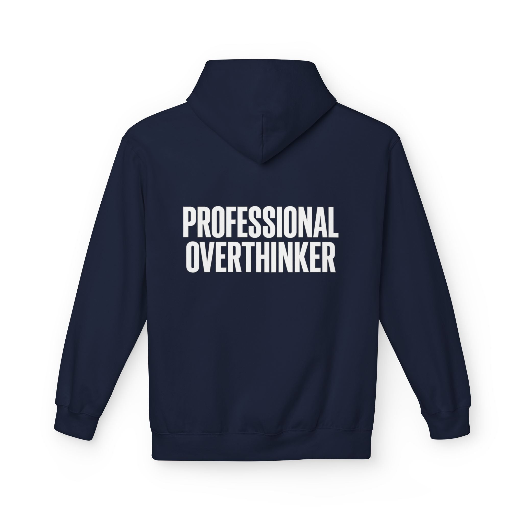 Professional Overthinker Hoodie – "Thinking in Progress" Graphic Pullover