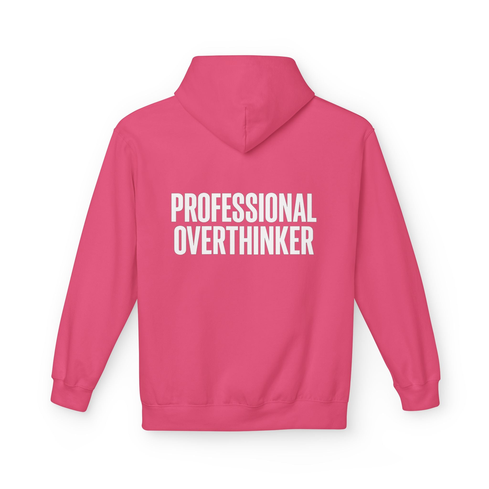 Professional Overthinker Hoodie – "Thinking in Progress" Graphic Pullover