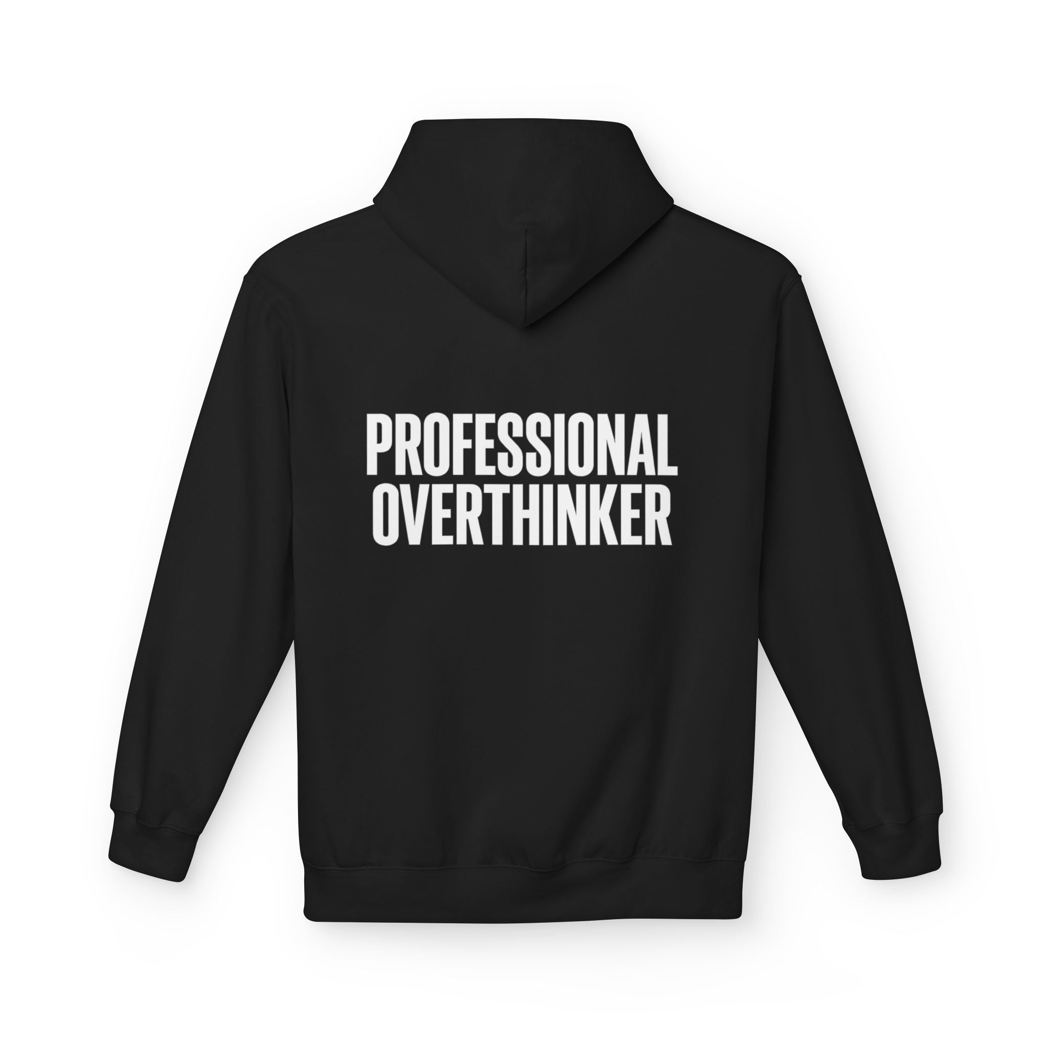 Professional Overthinker Hoodie – "Thinking in Progress" Graphic Pullover