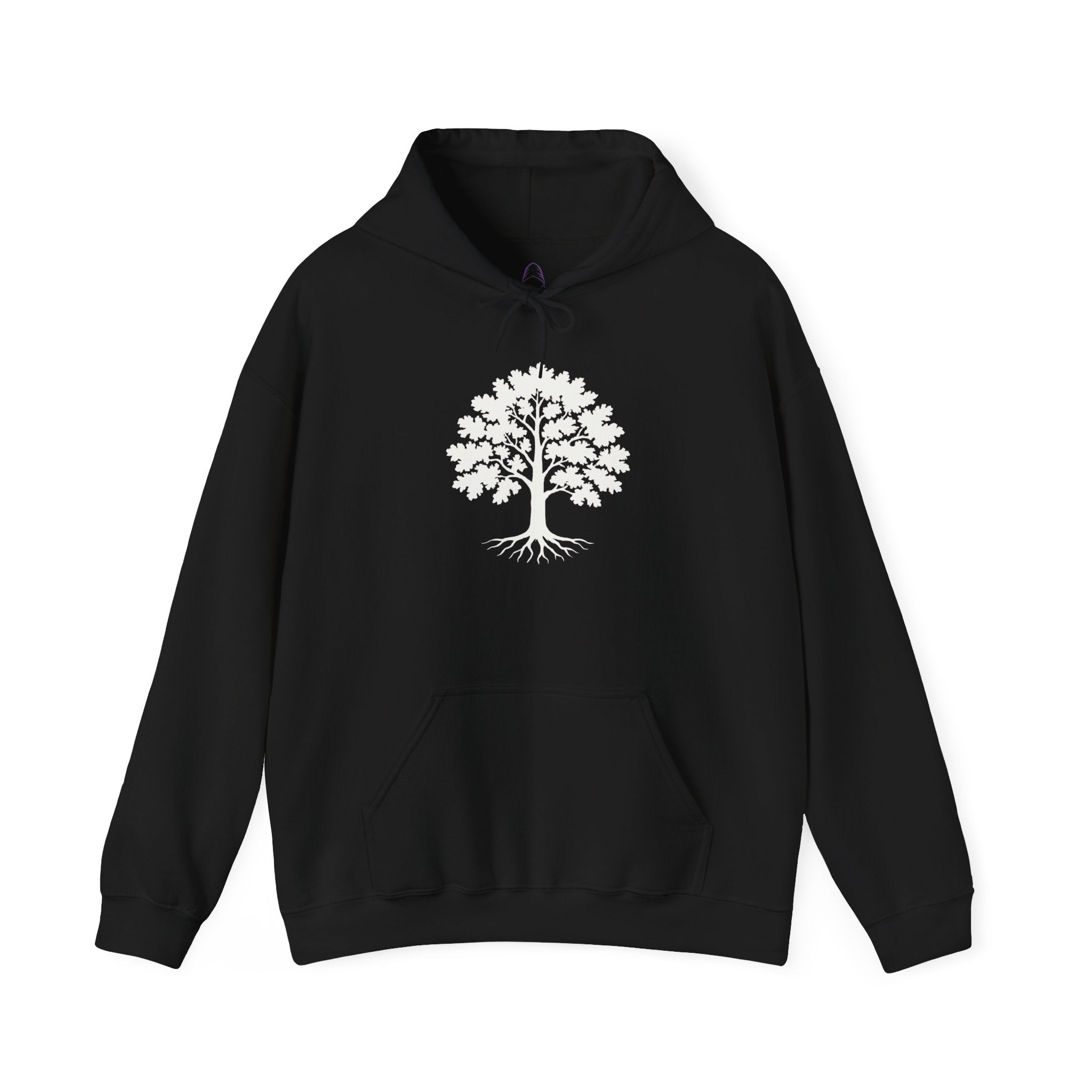 Nature Is Beautiful Hoodie — Tree Graphic Back with "Nature Is Beautiful. What Happened to Mankind." Statement