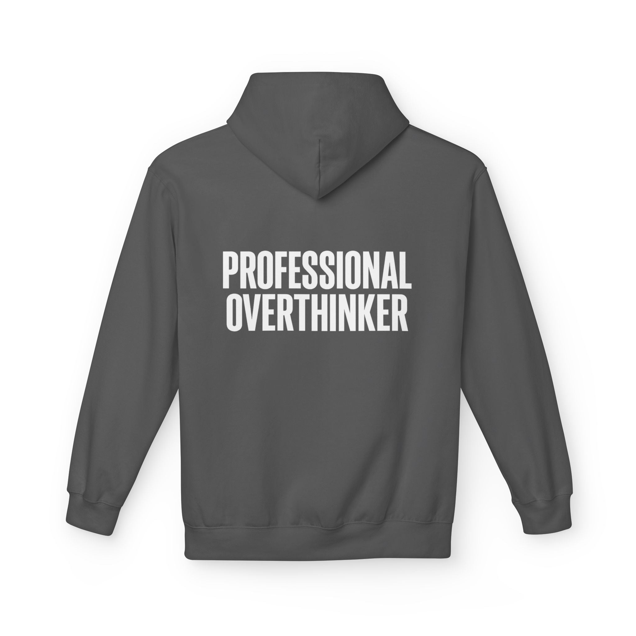 Professional Overthinker Hoodie – "Thinking in Progress" Graphic Pullover