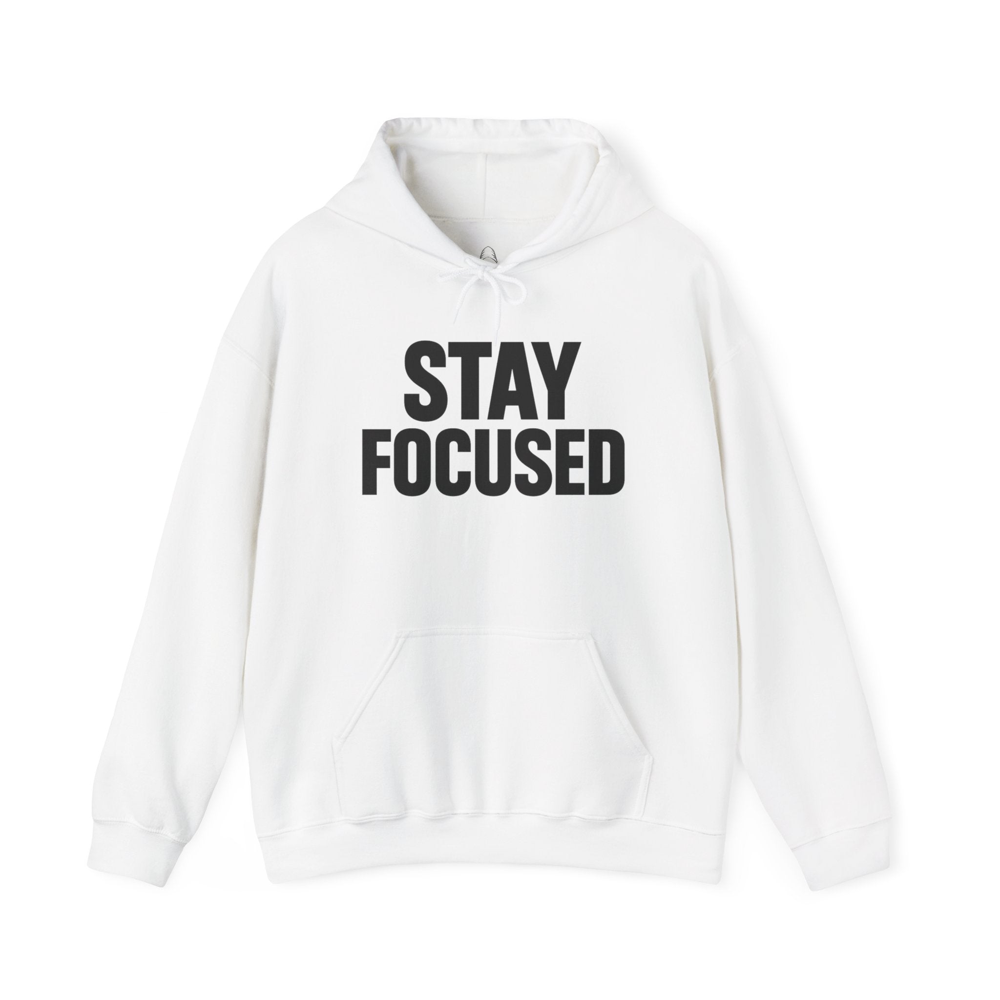 Hoodie — "Hood Up, Locked In / Stay Focused" Motivational Pullover