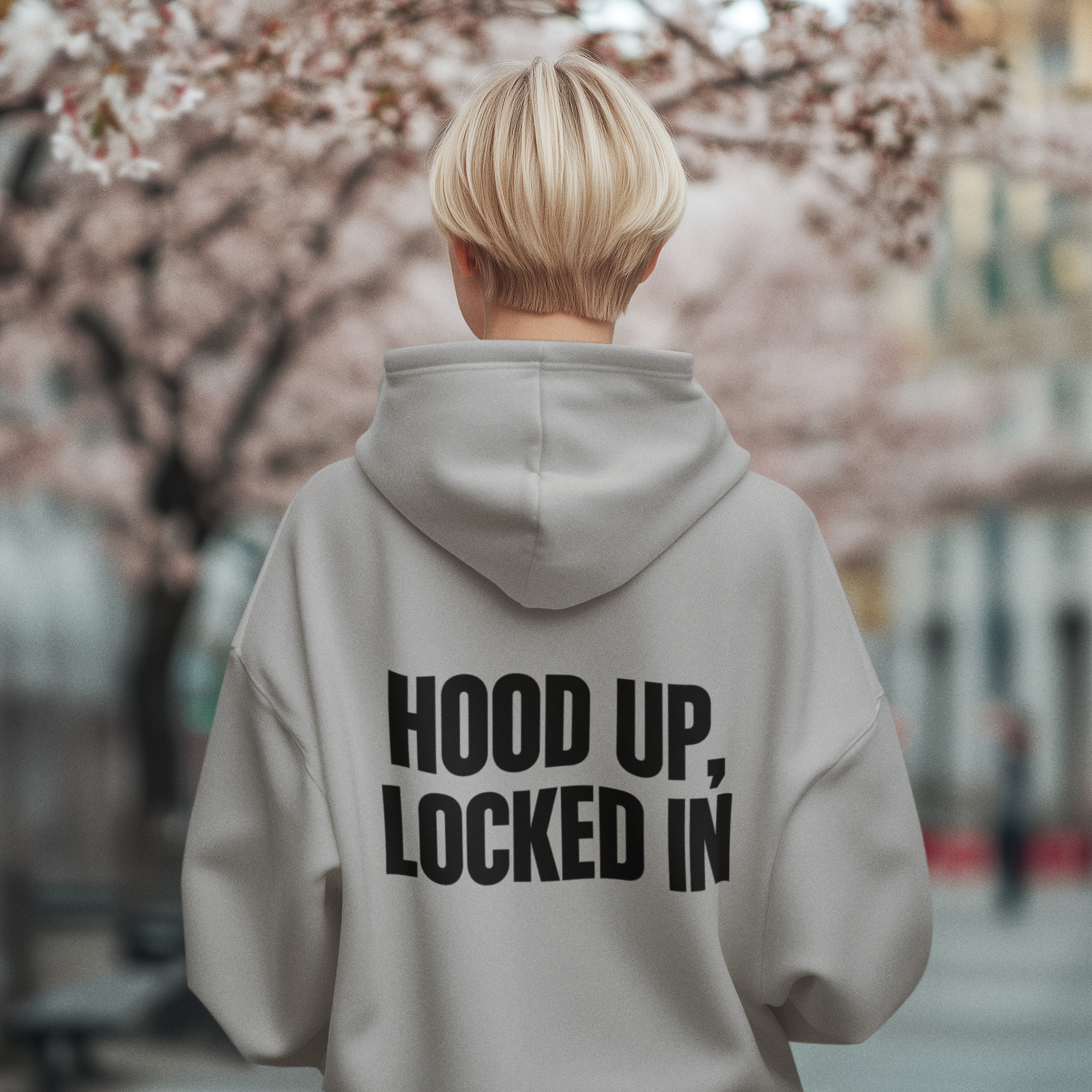 Hoodie — "Hood Up, Locked In / Stay Focused" Motivational Pullover