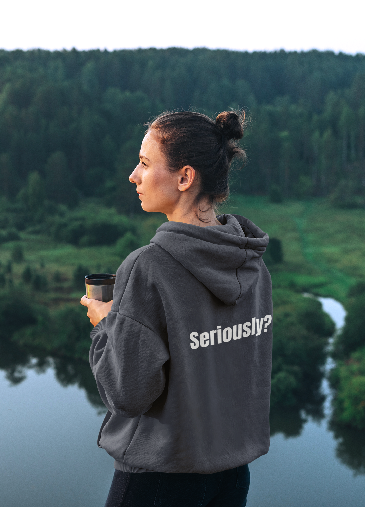 Brah Graphic Hoodie — 'BRAH' Front & 'Seriously?' Back Minimal Streetwear Pullover