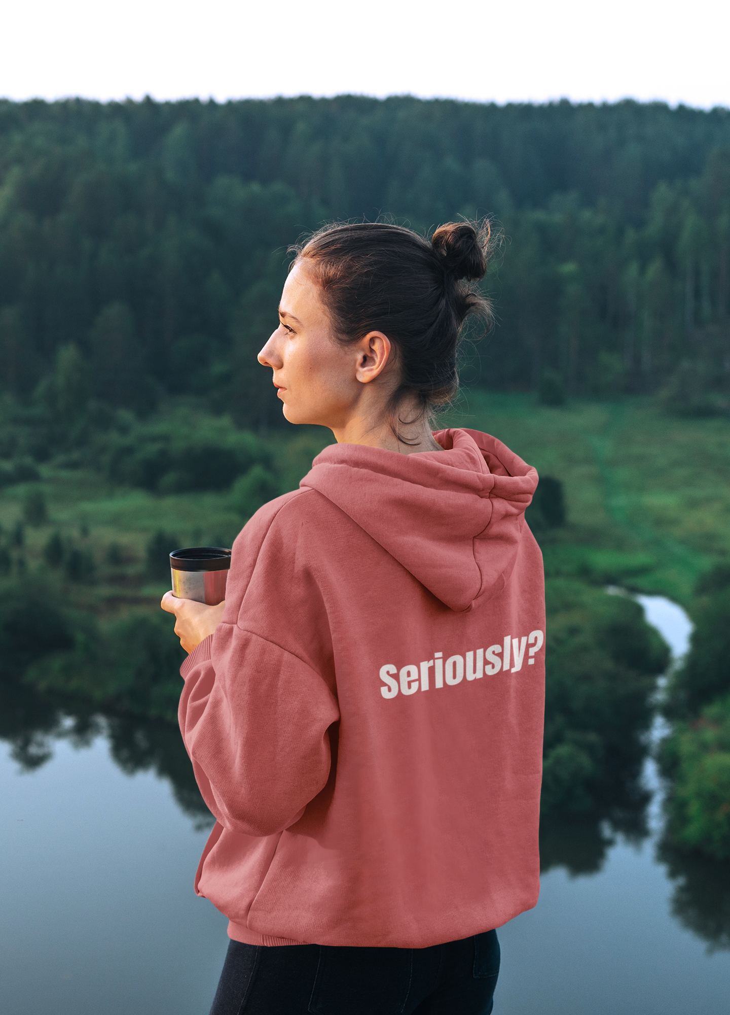 Brah Graphic Hoodie — 'BRAH' Front & 'Seriously?' Back Minimal Streetwear Pullover