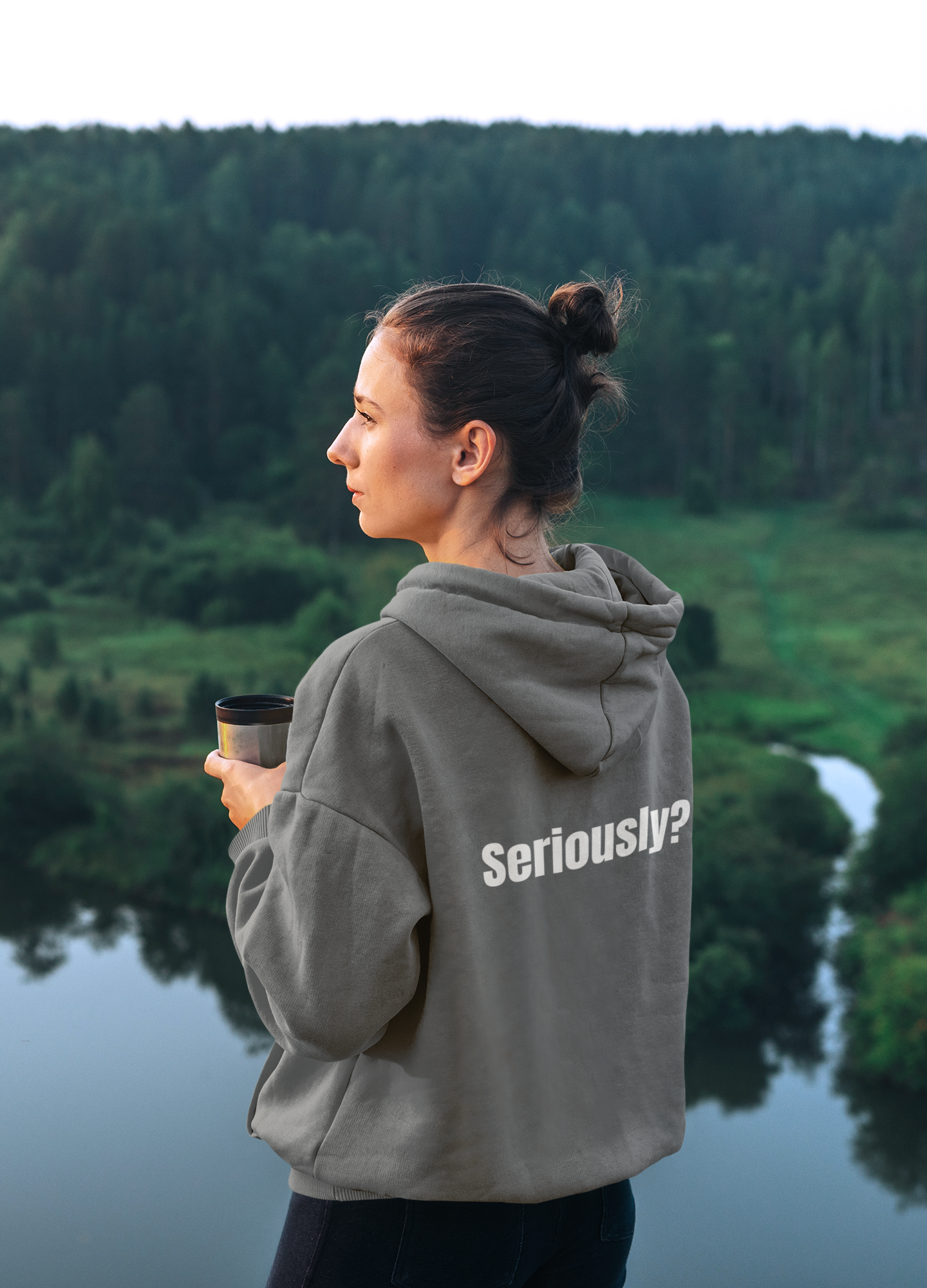 Brah Graphic Hoodie — 'BRAH' Front & 'Seriously?' Back Minimal Streetwear Pullover