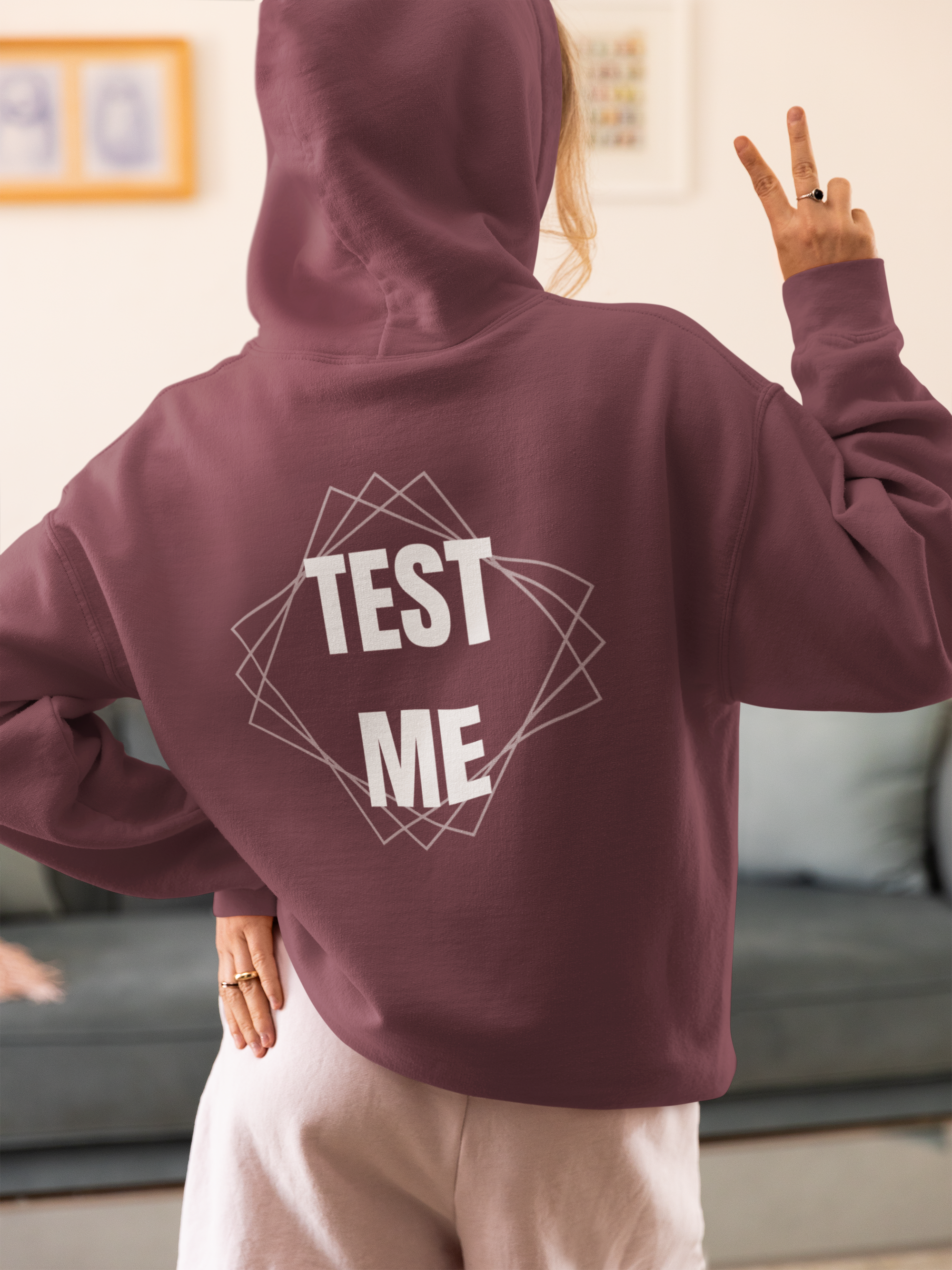 Hoodie "DON'T. / TEST ME" Graphic Pullover — Bold Statement Black Hoodie