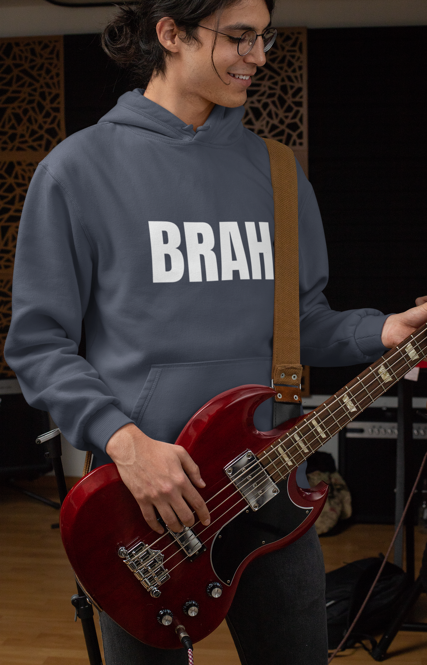 Brah Graphic Hoodie — 'BRAH' Front & 'Seriously?' Back Minimal Streetwear Pullover