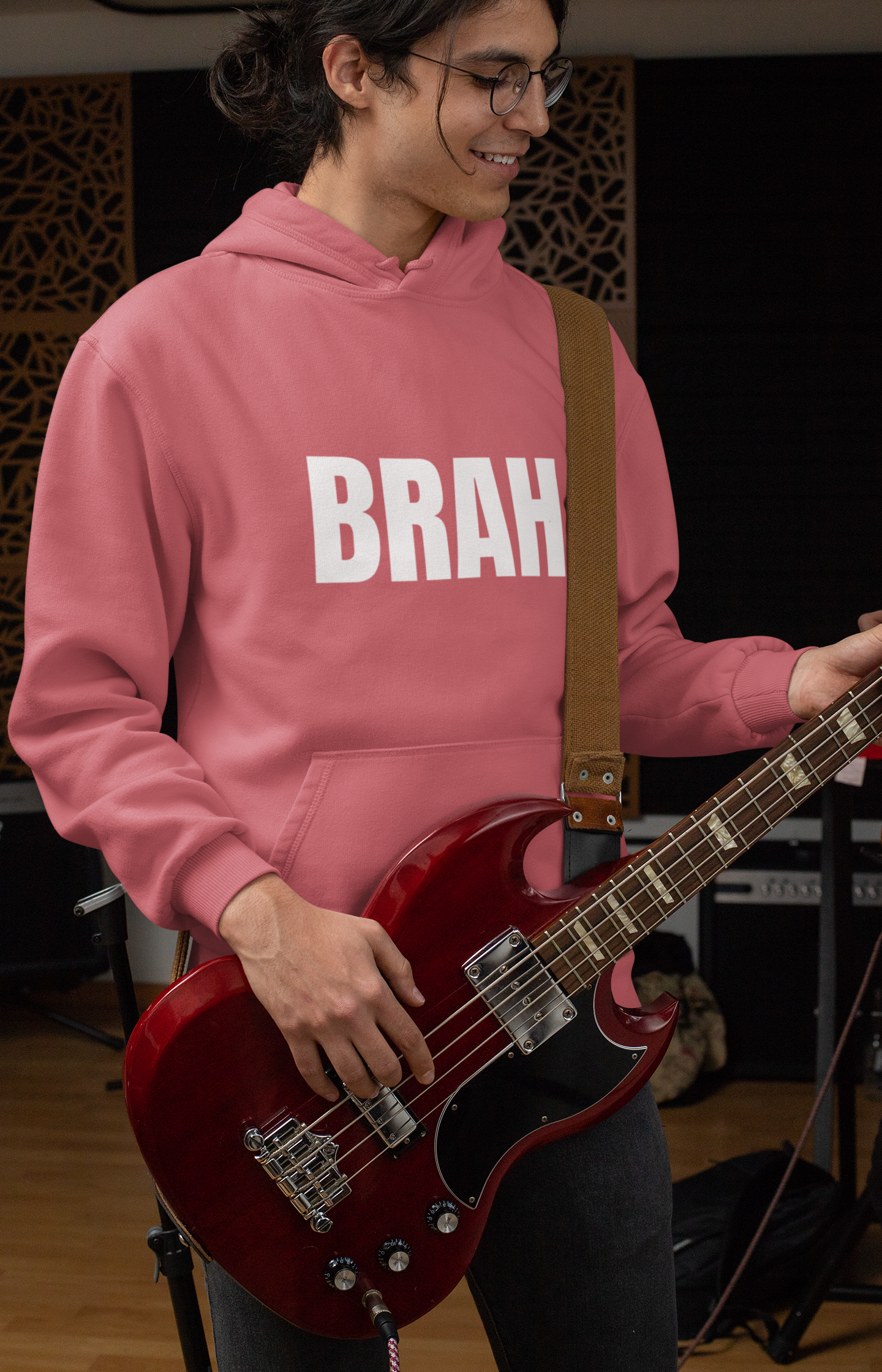 Brah Graphic Hoodie — 'BRAH' Front & 'Seriously?' Back Minimal Streetwear Pullover