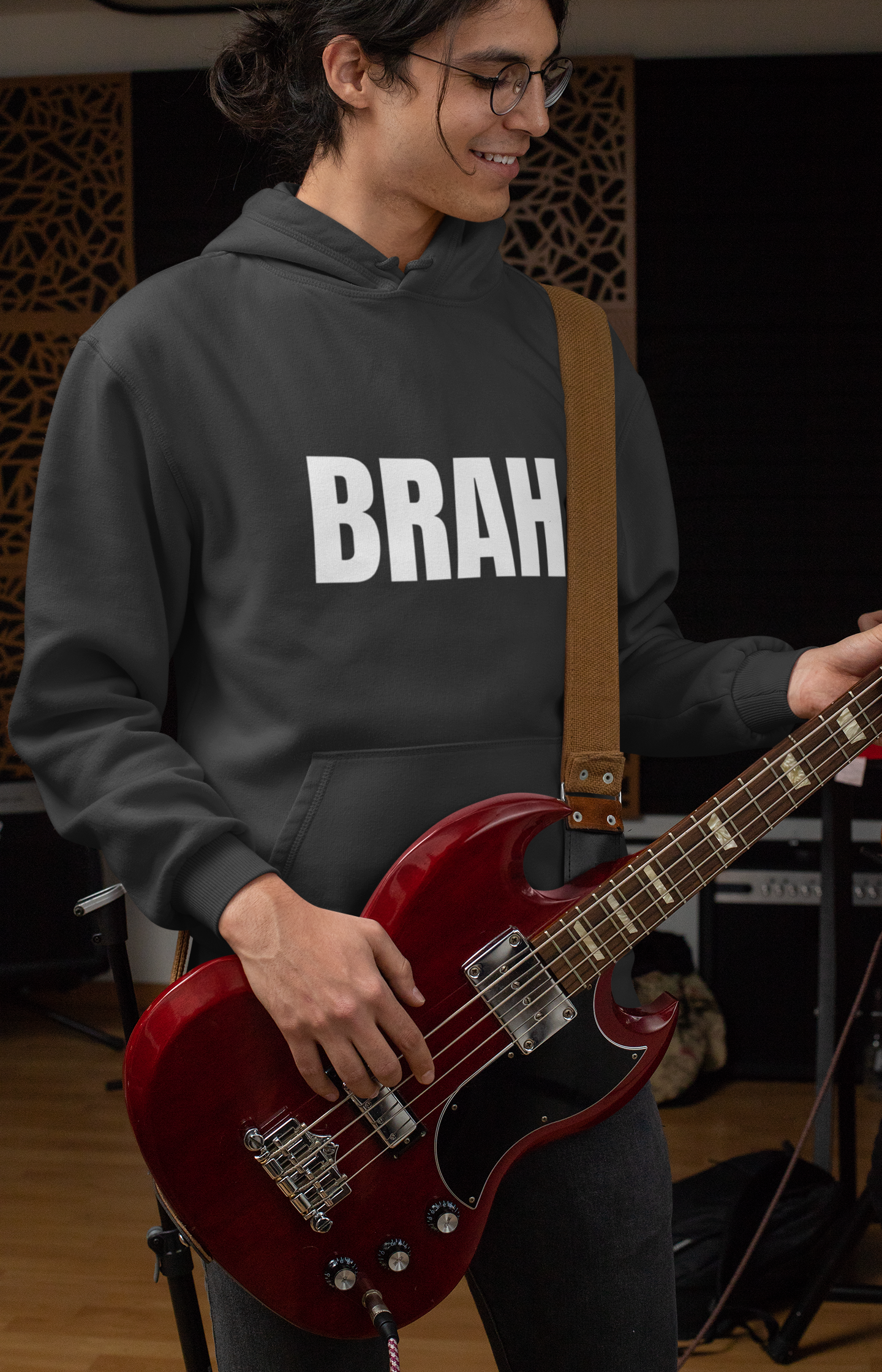 Brah Graphic Hoodie — 'BRAH' Front & 'Seriously?' Back Minimal Streetwear Pullover
