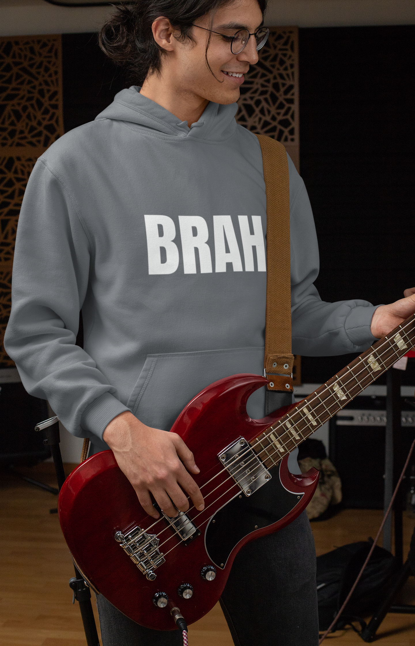 Brah Graphic Hoodie — 'BRAH' Front & 'Seriously?' Back Minimal Streetwear Pullover