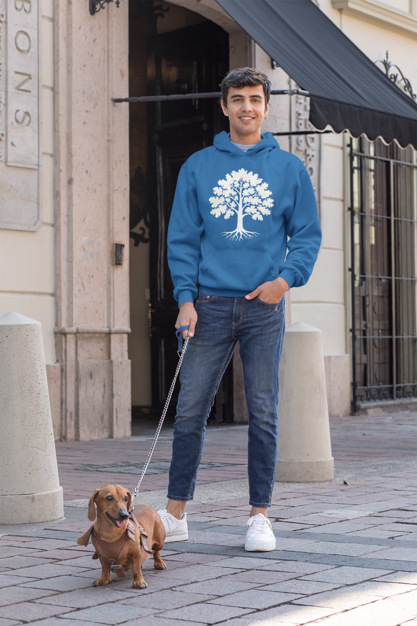 Nature Is Beautiful Hoodie — Tree Graphic Back with "Nature Is Beautiful. What Happened to Mankind." Statement