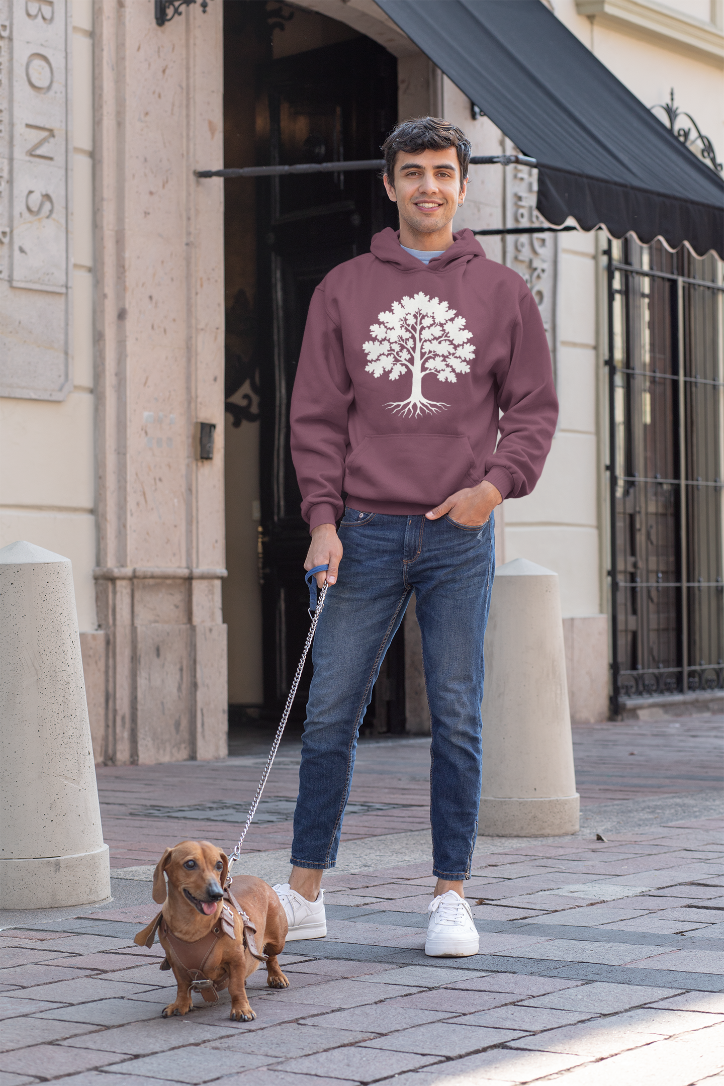 Nature Is Beautiful Hoodie — Tree Graphic Back with "Nature Is Beautiful. What Happened to Mankind." Statement